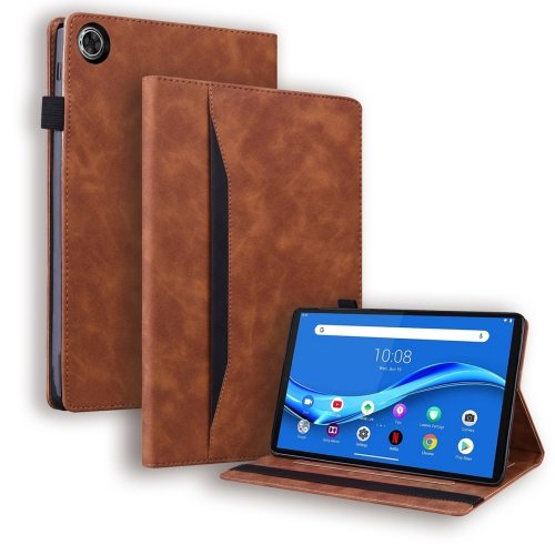 

For Lenovo Tab M10 Plus 10.6 3rd Gen 2022 Business Shockproof Horizontal Flip Leather Tablet Case(Brown)