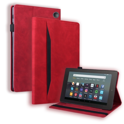 

For Amazon Kindle Fire 7 2022 Business Shockproof Horizontal Flip Leather Tablet Case with Wake-up Function(Red)