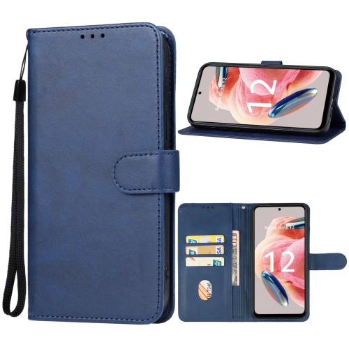 

For Redmi Note 12 4G Global Leather Phone Case(Blue)