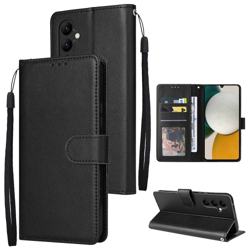 

For Samsung Galaxy A34 3 Card Slots Multifunctional Leather Phone Case(Black)