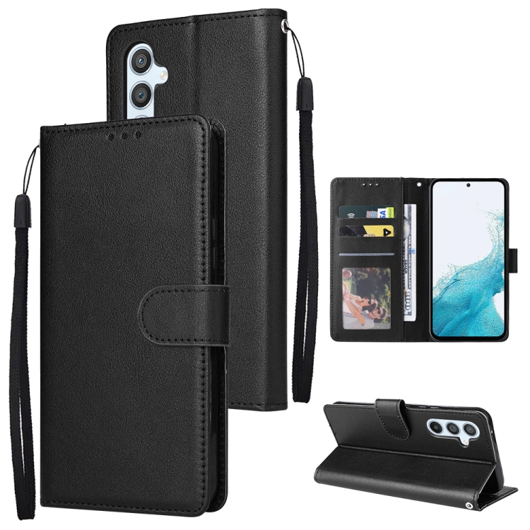 

For Samsung Galaxy A54 3 Card Slots Multifunctional Leather Phone Case(Black)