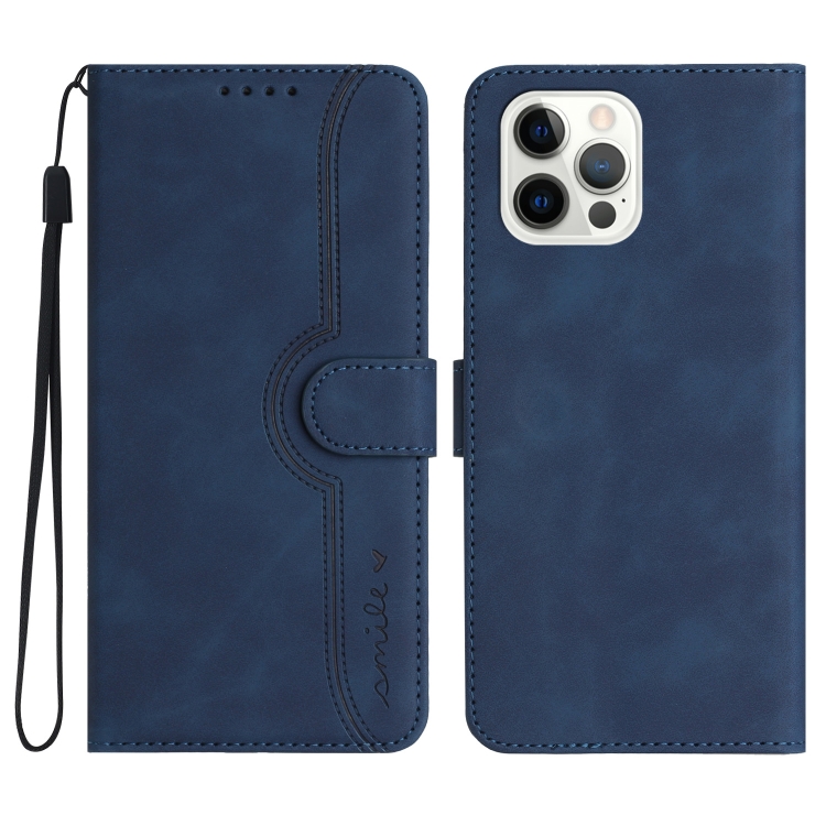 

For iPhone 14 Pro Heart Pattern Skin Feel Leather Phone Case(Royal Blue)