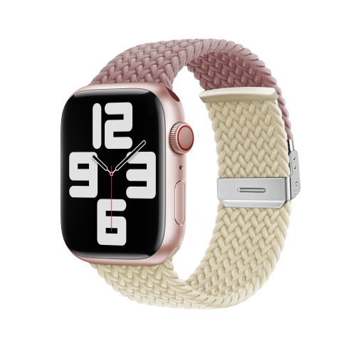 

Nylon Braided Stitching Buckle Watch Band For Apple Watch Series 8&7 41mm / SE 2&6&SE&5&4 40mm / 3&2&1 38mm(Purple Starlight)