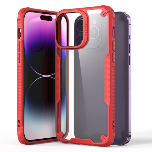 

For iPhone 14 Pro Max Four-corner Glossy Shockproof Phone Case(Red)