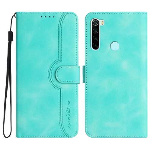 

For Xiaomi Redmi Note 8T Heart Pattern Skin Feel Leather Phone Case(Light Blue)