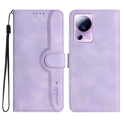 

For Xiaomi Civi 2 Heart Pattern Skin Feel Leather Phone Case(Purple)