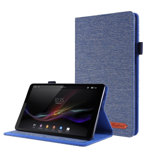 

For Lenovo M8 4th Gen Fabric Leather Tablet Case(Blue)