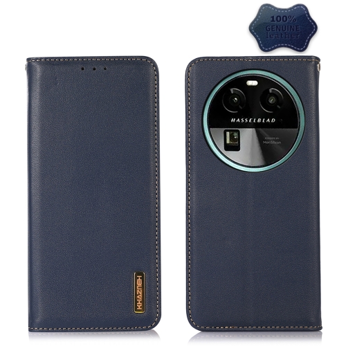 

For OPPO Find X6 KHAZNEH Nappa Top Layer Cowhide Leather Phone Case(Blue)