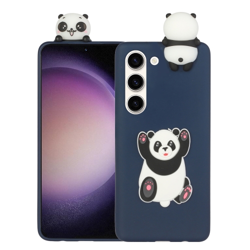 

For Samsung Galaxy S23+ 5G 3D Lying Cartoon TPU Shockproof Phone Case(Panda)