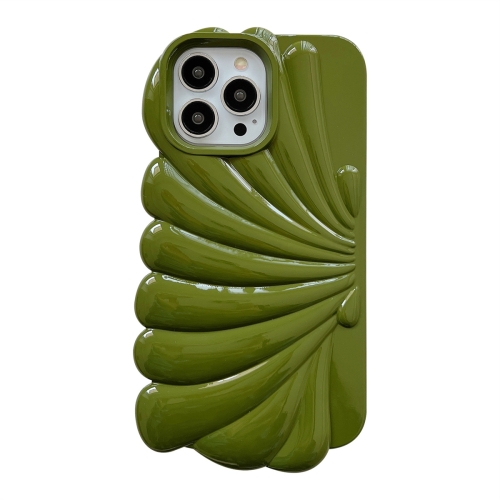 

For iPhone 12 Pro Max Shiny Shell Texture Phone Case(Green)