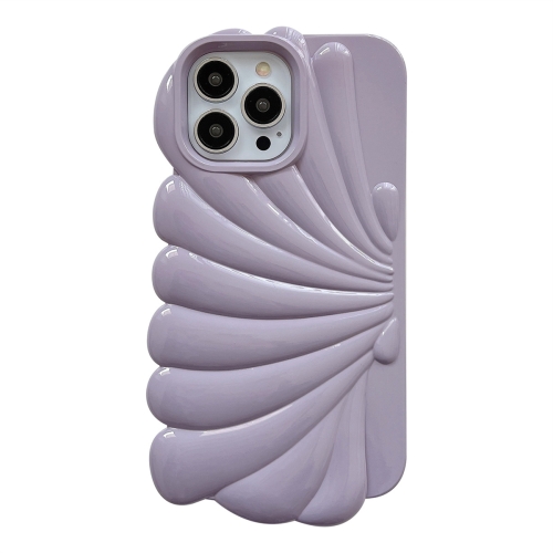 

For iPhone 12 Pro Shiny Shell Texture Phone Case(Purple)