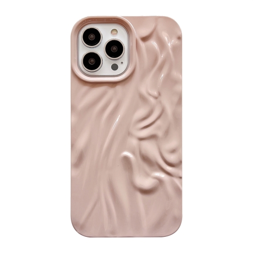 

For iPhone 14 Pro Max Shiny Wrinkle Phone Case(Pink)