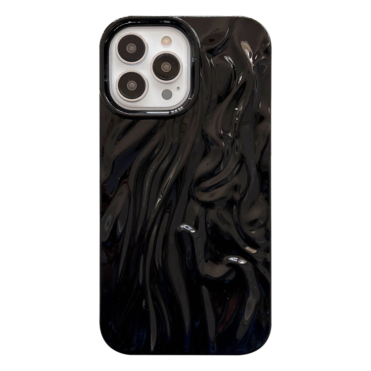 

For iPhone 13 Shiny Wrinkle Phone Case(Black)