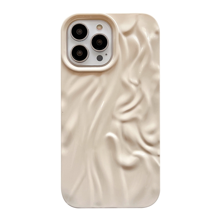 

For iPhone 12 Shiny Wrinkle Phone Case(White)