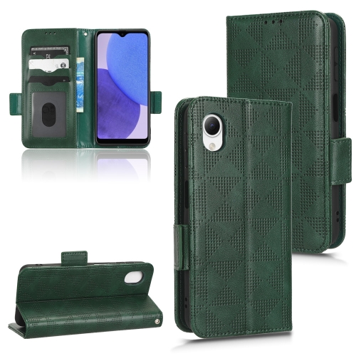 

For Samsung Galaxy A23e/A23 5G JP Version Symmetrical Triangle Leather Phone Case(Green)