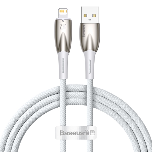 

Baseus Glimmer Series 2.4A USB to 8 Pin Fast Charging Data Cable, Length:1m(White)