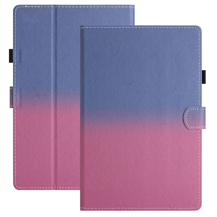 

For 10 inch Universal Stitching Gradient Leather Tablet Case(Blue Rose)