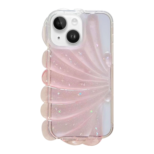 

For iPhone 13 Glitter Shell Texture Epoxy TPU Phone Case(Pink)