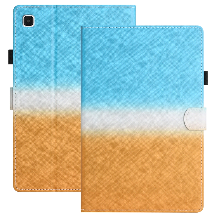 

For Samsung Galaxy Tab S6 Lite SM-P610 Stitching Gradient Leather Tablet Case(Blue Orange)