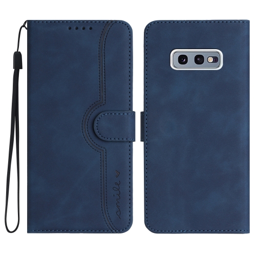 

For Samsung Galaxy S10e Heart Pattern Skin Feel Leather Phone Case(Royal Blue)