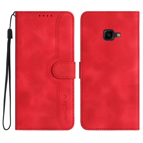 

For Samsung Galaxy Xcover 4/4s Heart Pattern Skin Feel Leather Phone Case(Red)