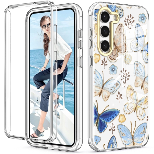 

For Samsung Galaxy S23+ 5G 360 Full Body Painted Phone Case(Butterflies L10)