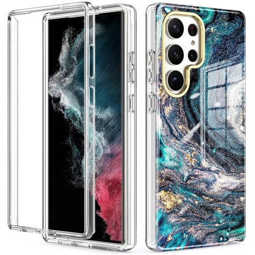 

For Samsung Galaxy S23 Ultra 5G 360 Full Body Painted Phone Case(Marble L09)