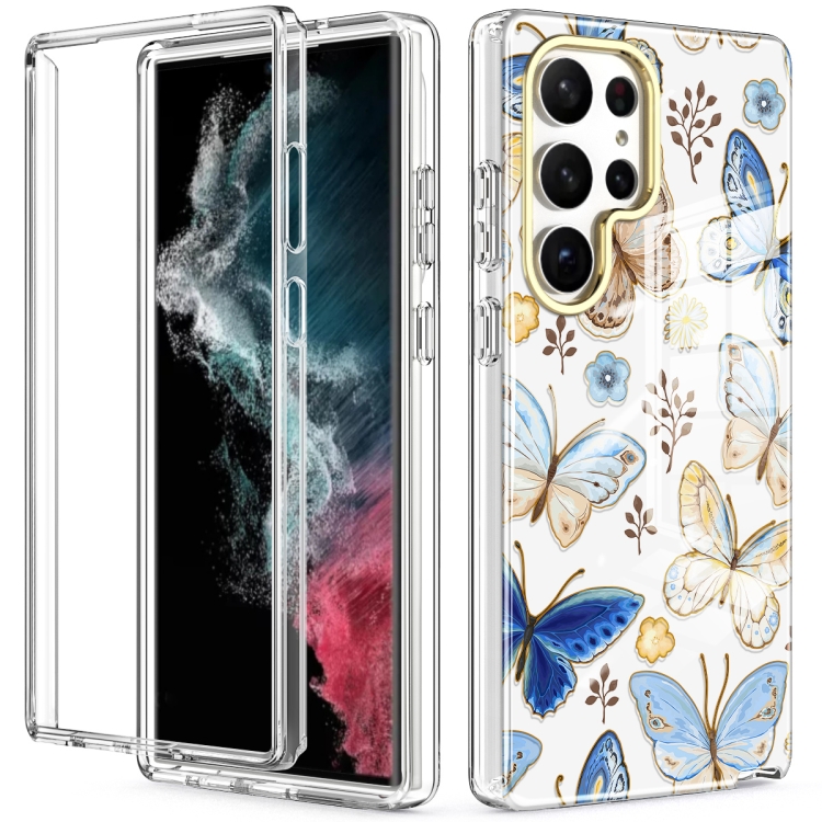 

For Samsung Galaxy S23 Ultra 5G 360 Full Body Painted Phone Case(Butterflies L10)