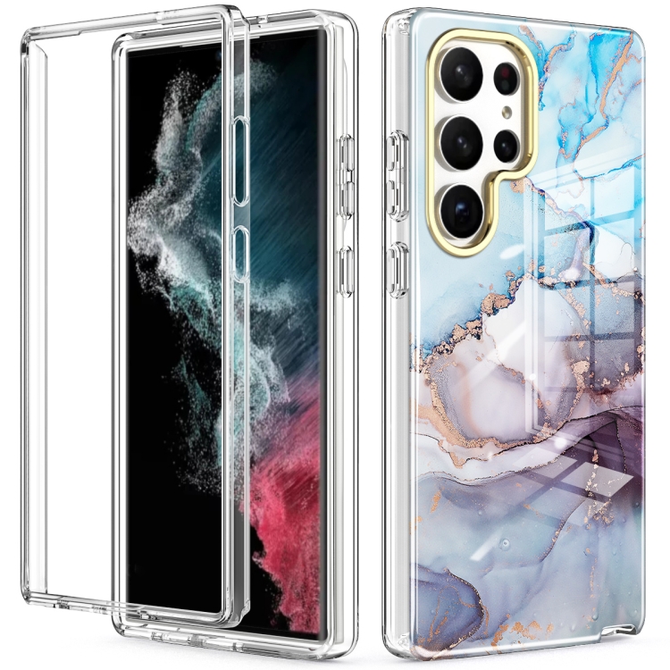 

For Samsung Galaxy S23 Ultra 5G 360 Full Body Painted Phone Case(Marble L11)