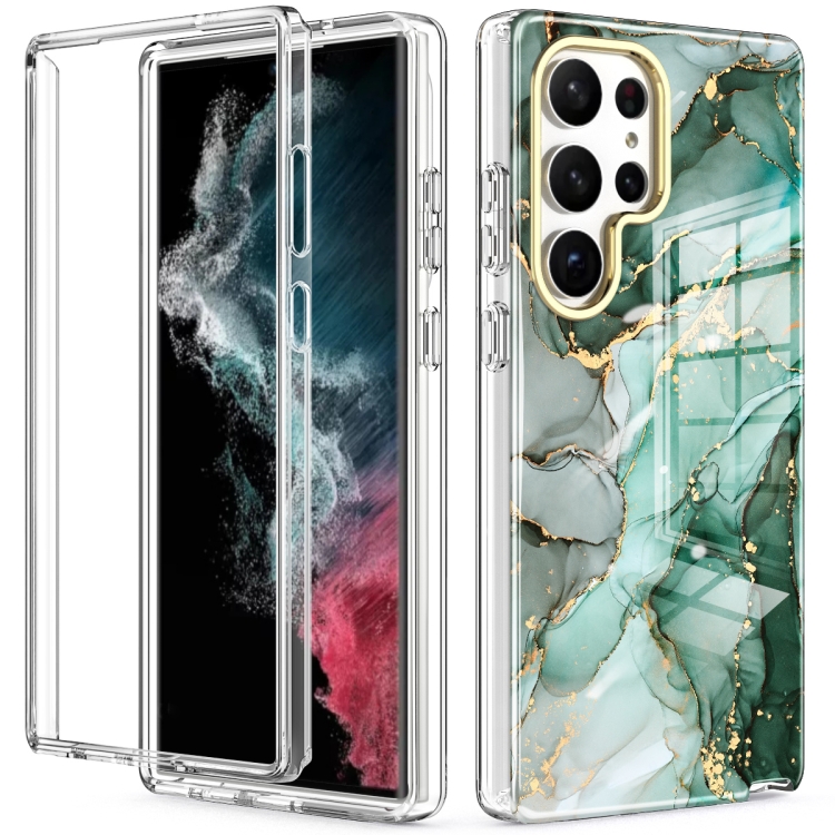 

For Samsung Galaxy S23 Ultra 5G 360 Full Body Painted Phone Case(Marble L12)