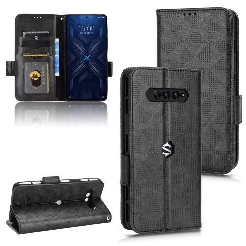 

For Xiaomi Black Shark 4 / 4 Pro Symmetrical Triangle Leather Phone Case(Black)