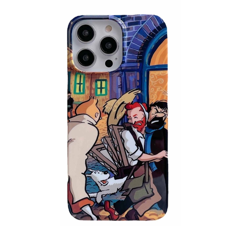

For iPhone 14 Pro Max Oil Painting Glossy PC Phone Case(Puppy)