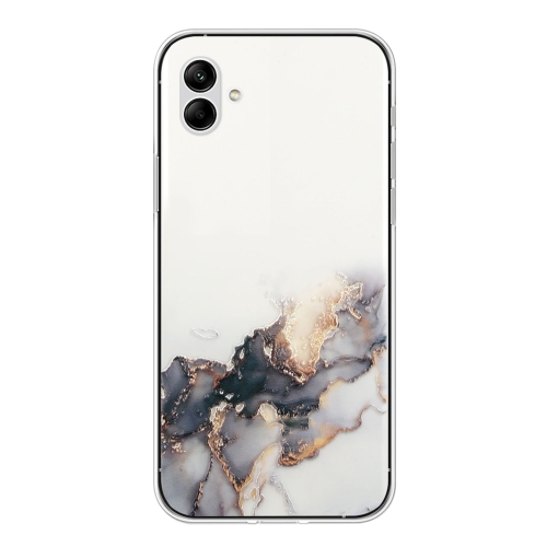 

For Samsung Galaxy A04e Hollow Marble Pattern TPU Precise Hole Phone Case(Black)