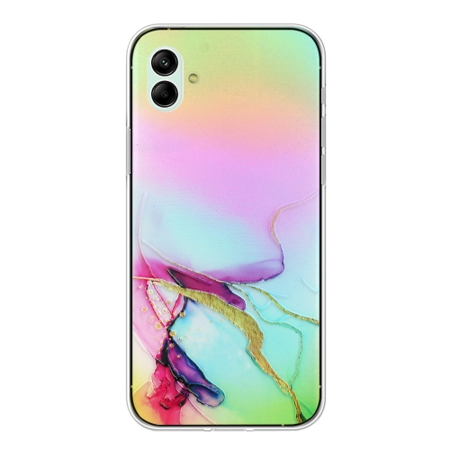 

For Samsung Galaxy A04e Laser Marble Pattern Clear TPU Protective Phone Case(Green)