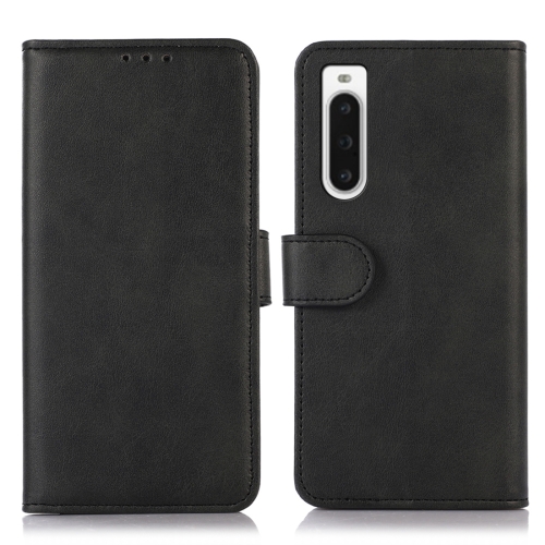 

For Sony Xperia 10 V Cow Texture Leather Phone Case(Black)