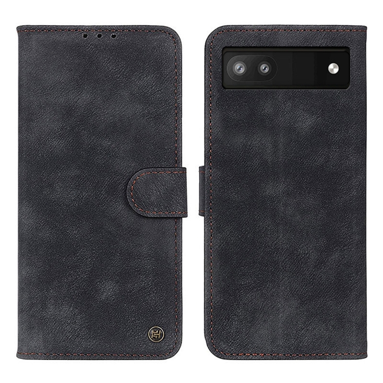 

For Google Pixel 7a Antelope Texture Magnetic Buckle Leather Phone Case(Black)