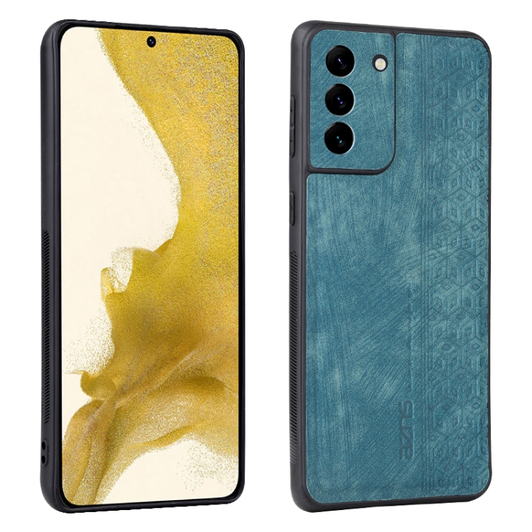 

For Samsung Galaxy S21 5G AZNS 3D Embossed Skin Feel Phone Case(Dark Green)