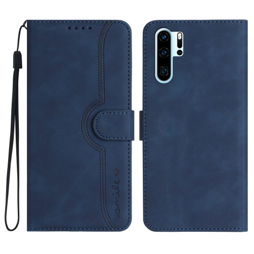 

For Huawei P30 Pro Heart Pattern Skin Feel Leather Phone Case(Royal Blue)