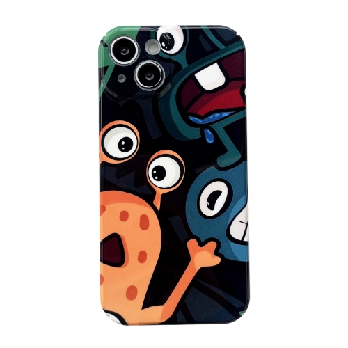 

For iPhone 14 Precise Hole Glossy PC Phone Case(Cute Monster)