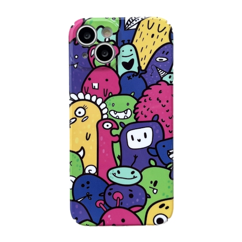 

For iPhone X / XS Precise Hole Glossy PC Phone Case(Color Monster)