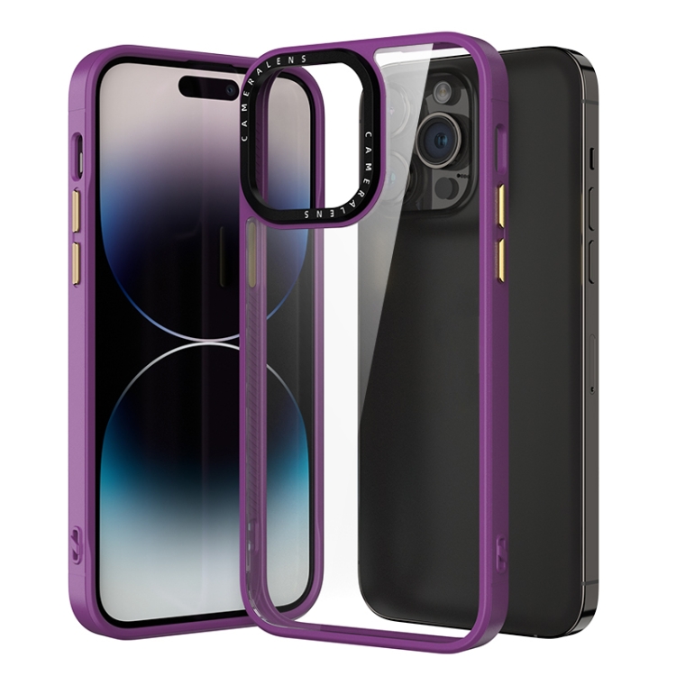 

For iPhone 14 Pro Four-corner Shockproof Phone Case(Purple)