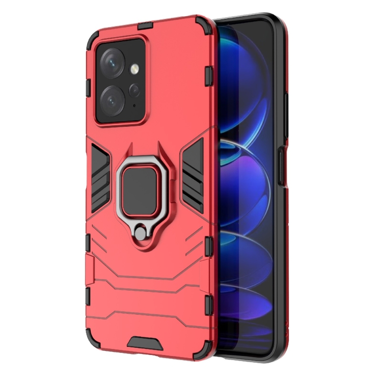 

For Xiaomi Redmi Note 12 4G Global Magnetic Ring Holder PC + TPU Phone Case(Red)