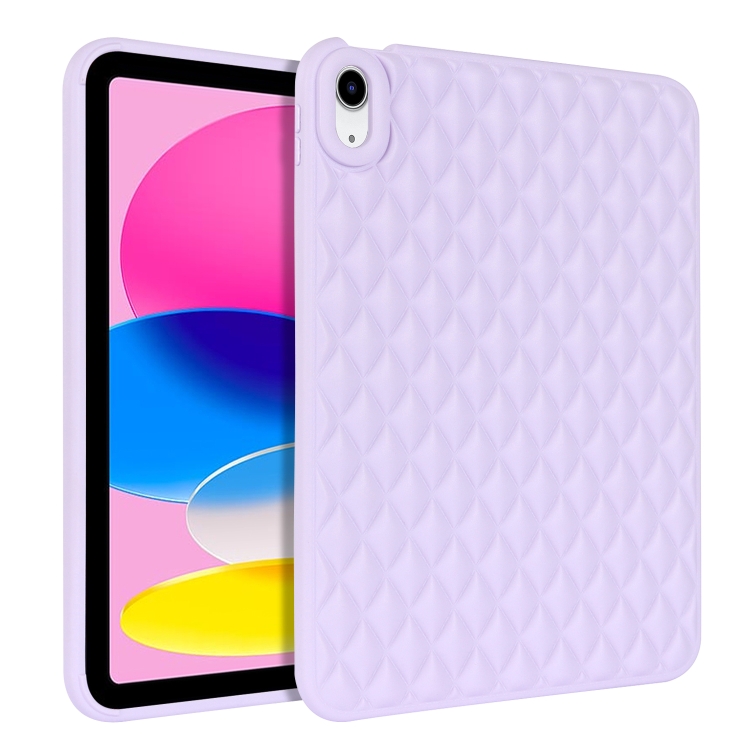 

For iPad 10.2 2021 / 2020 / 2019 Rhombic TPU Tablet Case(Purple)