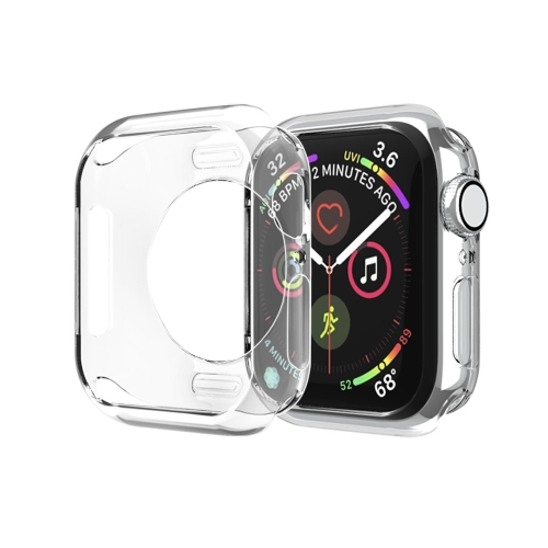 

For Apple Watch Series 5 & 4 40mm Plating TPU Round Hole Hollowing Protective Case(Transparent)