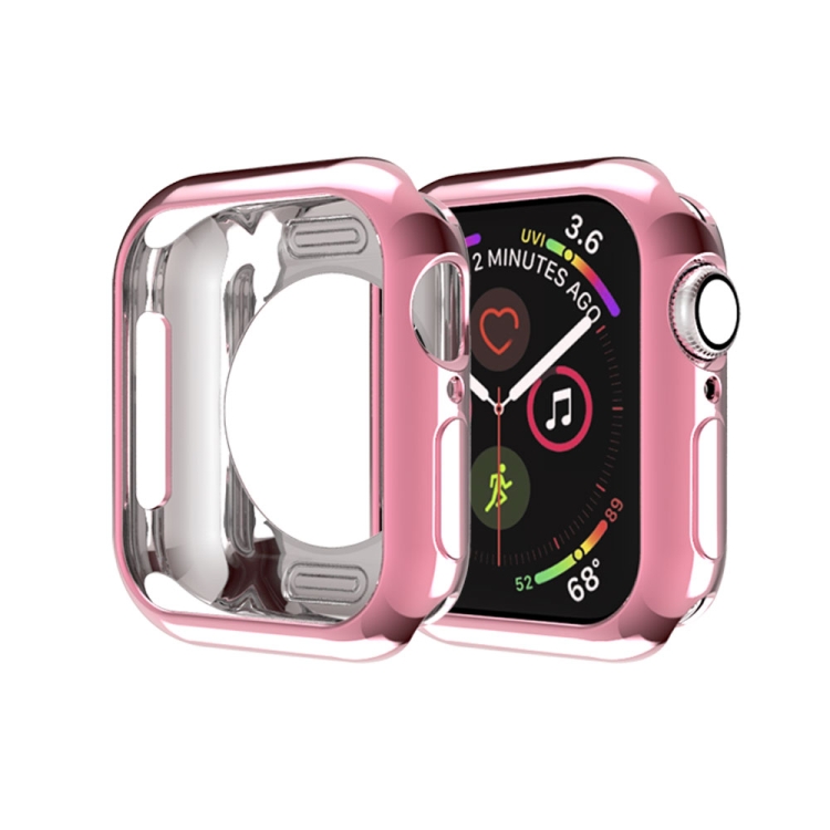 SUNSKY - Para Apple Watch Series 3, 2 y 1 Estuche protector hueco de  agujero redondo de TPU con revestimiento de 42 mm (rosa)