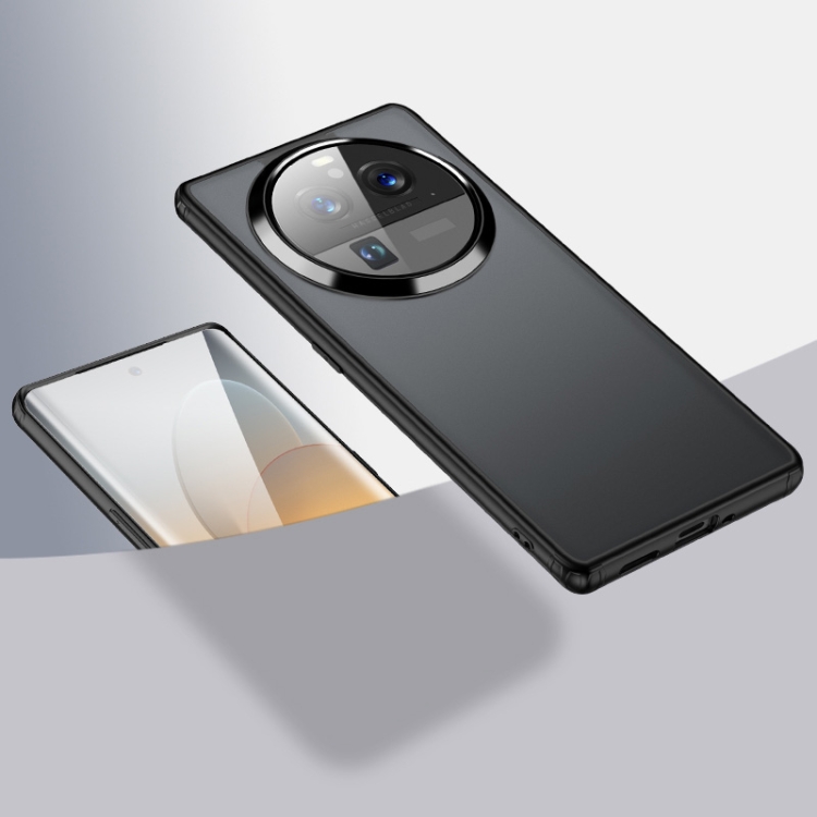 

For OPPO Find X6 Pro Armor Clear TPU Hard PC Phone Case(Matte Black)