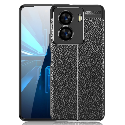

For vivo iQOO Z7 Litchi Texture Shockproof TPU Phone Case(Black)