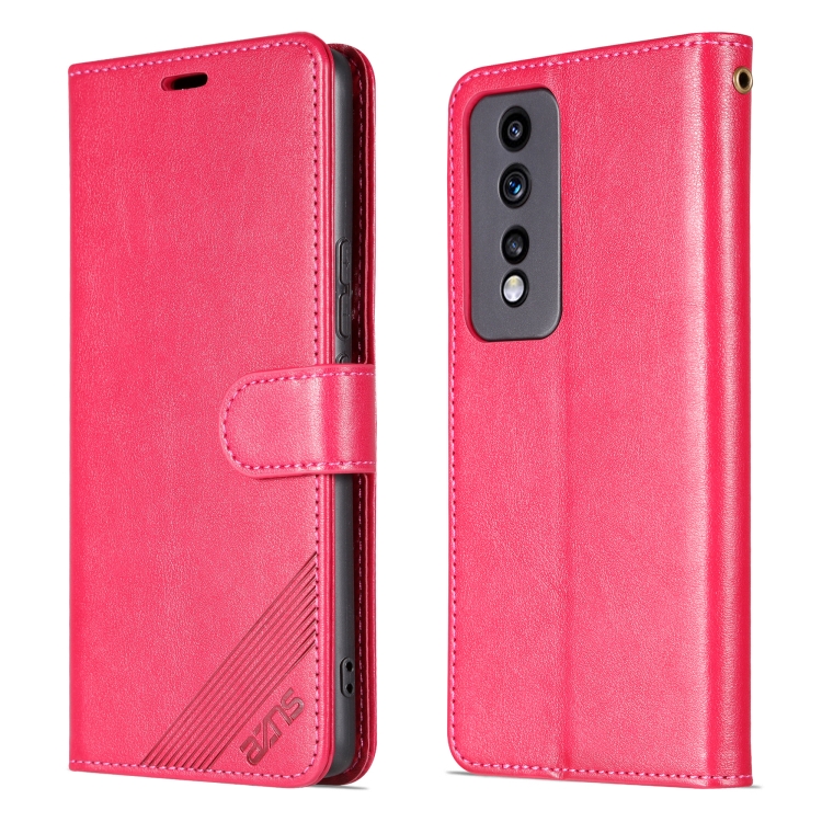 

For Honor 80 GT 5G AZNS Sheepskin Texture Flip Leather Phone Case(Red)