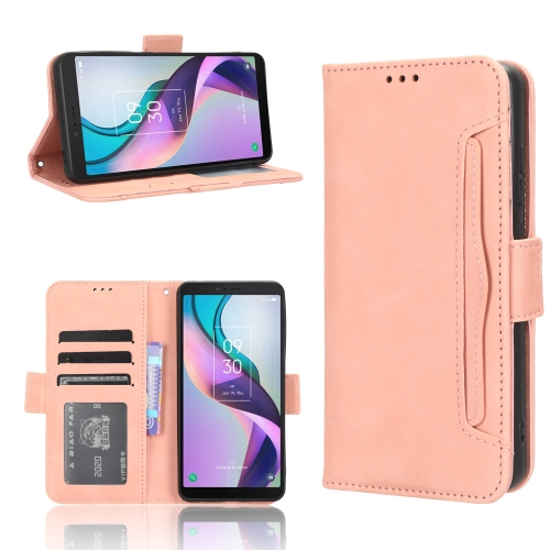 

For TCL Ion X Skin Feel Calf Texture Card Slots Leather Phone Case(Pink)