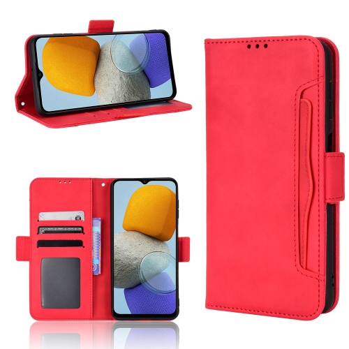 

For Samsung Galaxy M13 4G / M23 5G Skin Feel Calf Texture Card Slots Leather Phone Case(Red)